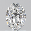 Natural Diamond 0.90 Carats, Oval with  Cut, E Color, VVS2 Clarity and Certified by GIA