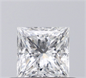 Natural Diamond 0.50 Carats, Princess with  Cut, G Color, VVS2 Clarity and Certified by GIA