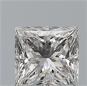 Natural Diamond 0.56 Carats, Princess with  Cut, G Color, IF Clarity and Certified by GIA