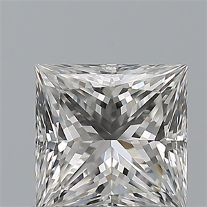 Picture of Natural Diamond 0.56 Carats, Princess with  Cut, G Color, IF Clarity and Certified by GIA