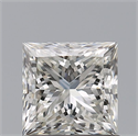 Natural Diamond 0.90 Carats, Princess with  Cut, I Color, IF Clarity and Certified by GIA