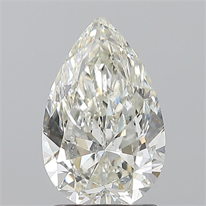 Picture of Natural Diamond 1.70 Carats, Pear with  Cut, J Color, SI2 Clarity and Certified by GIA