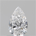 Natural Diamond 0.50 Carats, Pear with  Cut, E Color, SI1 Clarity and Certified by GIA