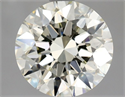 Natural Diamond 1.51 Carats, Round with Excellent Cut, L Color, VS1 Clarity and Certified by HRD