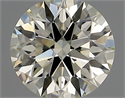 Natural Diamond 0.56 Carats, Round with Excellent Cut, L Color, SI1 Clarity and Certified by IGI