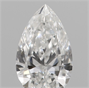Natural Diamond 0.10 Carats, Pear with  Cut, E Color, VS2 Clarity and Certified by IGI