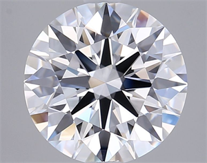 Picture of Lab Grown Diamond 2.73 Carats, Round with Excellent Cut, D Color, VVS2 Clarity and Certified by GIA