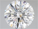Lab Grown Diamond 3.79 Carats, Round with Ideal Cut, E Color, VVS2 Clarity and Certified by IGI