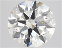 Natural Diamond 3.09 Carats, Round with Excellent Cut, H Color, VS1 Clarity and Certified by IGI