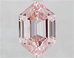 Picture of Lab Grown Diamond 2.40 Carats, HEXAGONAL with  Cut, Fancy Intense Pink Color, VS1 Clarity and Certified by IGI