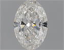 Natural Diamond 0.53 Carats, Oval with  Cut, F Color, I1 Clarity and Certified by GIA
