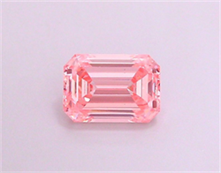 Picture of Lab Grown Diamond 1.29 Carats, Emerald with  Cut, Fancy Intense Pink Color, VS2 Clarity and Certified by IGI