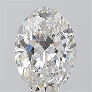 Foto Diamante Natural 1.20 quilates, Ovalado , Color F, claridad SI2 y certificado GIA de
