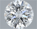 Natural Diamond 0.70 Carats, Round with Excellent Cut, F Color, VVS1 Clarity and Certified by GIA