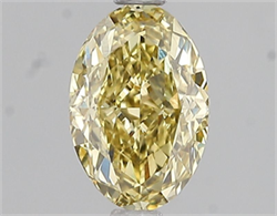 Picture of Lab Grown Diamond 1.53 Carats, Oval with  Cut, Fancy Intense Yellow Color, VS1 Clarity and Certified by IGI