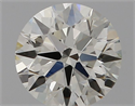 Natural Diamond 0.75 Carats, Round with Excellent Cut, I Color, VVS2 Clarity and Certified by IGI