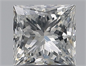Natural Diamond 0.97 Carats, Princess with  Cut, H Color, SI1 Clarity and Certified by GIA