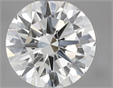 Natural Diamond 0.52 Carats, Round with Excellent Cut, K Color, SI1 Clarity and Certified by IGI