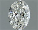 Natural Diamond 0.70 Carats, Oval with  Cut, H Color, VVS1 Clarity and Certified by IGI