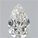 Natural Diamond 0.50 Carats, Pear with  Cut, H Color, VVS1 Clarity and Certified by GIA