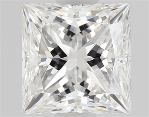 Picture of Natural Diamond 0.52 Carats, Princess with  Cut, F Color, VVS1 Clarity and Certified by GIA