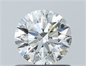 Diamante Natural 0.72 quilates, Redondo , Color J, claridad IF y certificado GIA