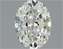 Natural Diamond 1.30 Carats, Oval with  Cut, H Color, SI2 Clarity and Certified by GIA