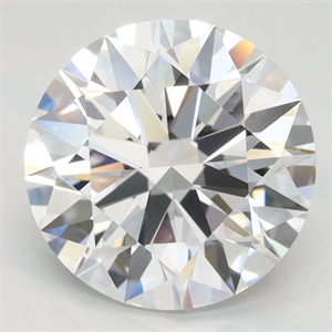 Picture of Lab Grown Diamond 3.00 Carats, Round with Ideal Cut, D Color, IF Clarity and Certified by IGI