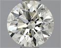 Natural Diamond 0.50 Carats, Round with Very Good Cut, L Color, SI1 Clarity and Certified by GIA