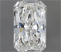 Natural Diamond 0.50 Carats, Radiant with  Cut, I Color, VVS2 Clarity and Certified by GIA