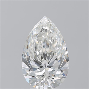Picture of Natural Diamond 4.52 Carats, Pear with  Cut, H Color, VS1 Clarity and Certified by GIA