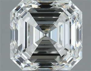 Picture of Natural Diamond 1.00 Carats, Asscher with  Cut, H Color, VVS2 Clarity and Certified by IGI