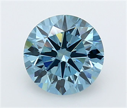 Picture of Lab Grown Diamond 2.01 Carats, Round with Ideal Cut, Fancy Vivid Blue Color, VS1 Clarity and Certified by IGI