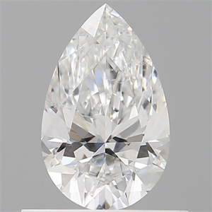 Picture of Natural Diamond 0.57 Carats, Pear with  Cut, E Color, SI2 Clarity and Certified by GIA