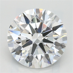 Picture of Lab Grown Diamond 3.02 Carats, Round with Excellent Cut, D Color, FL Clarity and Certified by GIA