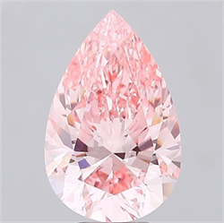 Picture of Lab Grown Diamond 5.31 Carats, Pear with  Cut, Fancy Vivid Pink Color, VS1 Clarity and Certified by IGI