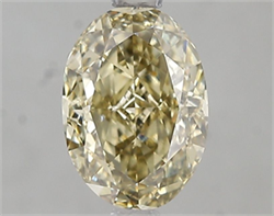 Picture of Lab Grown Diamond 1.59 Carats, Oval with  Cut, Fancy Yellow Color, VVS2 Clarity and Certified by IGI