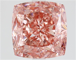 Picture of Lab Grown Diamond 4.16 Carats, CUSHION MODIFIED with  Cut, Fancy Vivid Pink Color, VS1 Clarity and Certified by IGI