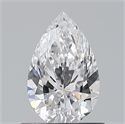 Natural Diamond 0.70 Carats, Pear with  Cut, D Color, VVS2 Clarity and Certified by GIA