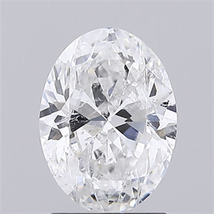 Picture of Natural Diamond 1.50 Carats, Oval with  Cut, F Color, I1 Clarity and Certified by GIA