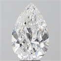 Natural Diamond 5.03 Carats, Pear with  Cut, D Color, SI2 Clarity and Certified by GIA