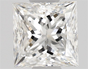 Picture of Natural Diamond 0.51 Carats, Princess with  Cut, E Color, VVS2 Clarity and Certified by GIA