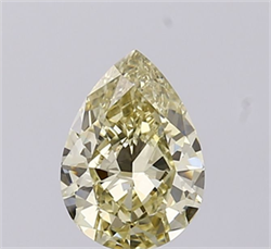 Picture of Lab Grown Diamond 1.34 Carats, Pear with  Cut, Fancy Light Yellow Color, VS2 Clarity and Certified by IGI