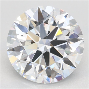 Picture of Lab Grown Diamond 2.91 Carats, Round with Excellent Cut, D Color, VVS1 Clarity and Certified by GIA