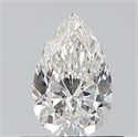 Natural Diamond 0.50 Carats, Pear with  Cut, H Color, VVS2 Clarity and Certified by GIA