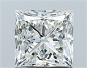 Natural Diamond 1.01 Carats, Princess with  Cut, H Color, VS1 Clarity and Certified by IGI