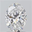 Natural Diamond 1.01 Carats, Oval with  Cut, D Color, SI2 Clarity and Certified by GIA