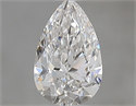 Natural Diamond 0.40 Carats, Pear with  Cut, E Color, VS1 Clarity and Certified by GIA