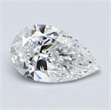 Natural Diamond 1.01 Carats, Pear with  Cut, E Color, VS2 Clarity and Certified by GIA