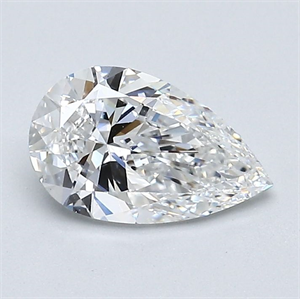 Picture of Natural Diamond 1.01 Carats, Pear with  Cut, E Color, VS2 Clarity and Certified by GIA